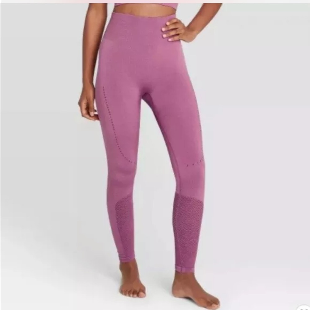 Joy lab NWT womens high waisted seamless mesh workout leggings size m sold out